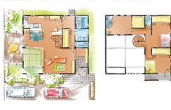 リビング・ダイニング・キッチンとひと続きになるテラス