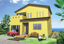 イメージ:愛車を眺めるガレージのある家